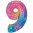 Opal Rainbow Number 9 Holographic Balloon 40  Walmartcom
