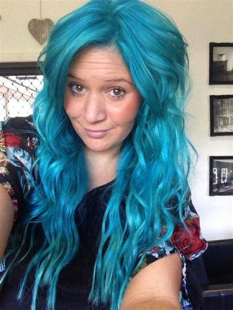 Pin By Stacey Bissonnette On Bright Hair Dont Care Turquoise Hair Dye Funky Hair Colors