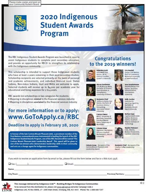Rbc 2020 Indigenous Student Awards Program Deadline To Apply Feb 28
