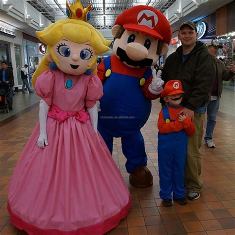 Funny Peach Princess And Super Mario Mascot Costume For Sale Buy