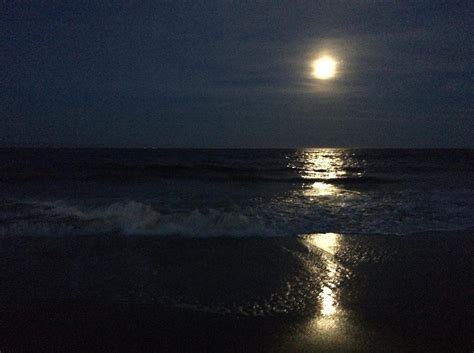 Moonrise Over The Ocean Virginia Beach 2