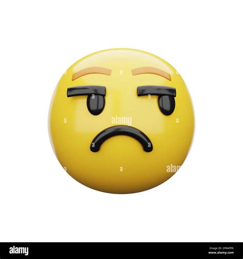 3d Emoji Unamused Face Stock Photo Alamy