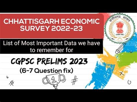 Cg Economic Survey Most Important Data Youtube