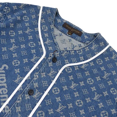 Supreme X Louis Vuitton Denim Baseball Shirts Paul Smith
