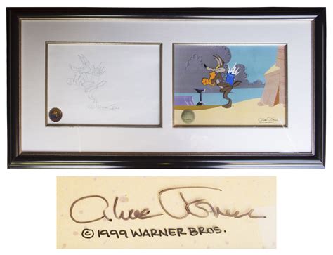 wile e coyote limited edition animation cel signed by chuck jones 53652 lg hollywood