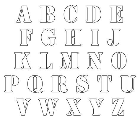 Printable Alphabet Koster Font Template Pattern In Pdf For