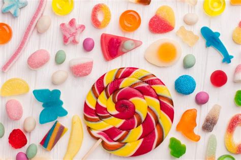 Colored Candies Sweets And Lollipops Stock Photo Image Of Colored
