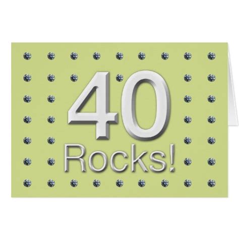 40 Rocks Greeting Card Zazzle