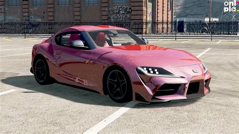 BeamNG Drive Toyota GR Supra A Free Ride Crashes And Overview With Ray Tracing YouTube