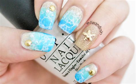 spring break water spotted beach nails 2 ways tropical nail art tropical nails beach nails