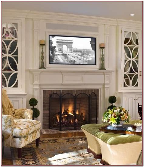 Living Room Fireplace Mantel Decor With Tv By Joe Holland Check More At