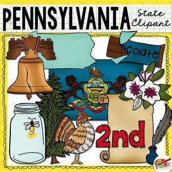 Pennsylvania State Clip Art By Keeping Life Creative TPT