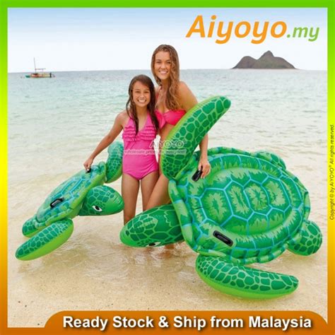 Intex Inflatable Lil Sea Turtle Ride On Pool Float Swimming Pool Swimming Ring Swimming Float