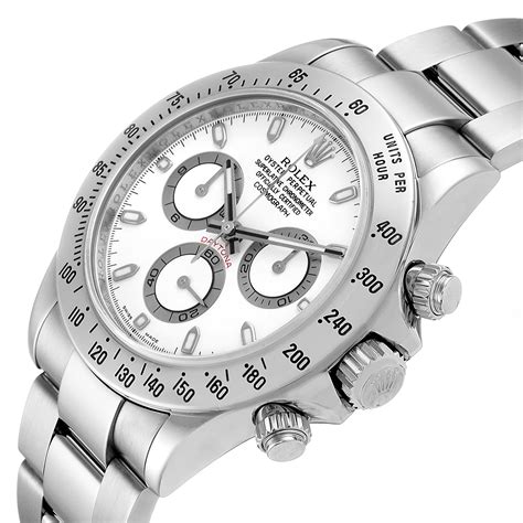 Rolex Daytona White Dial Chronograph Stainless Steel Mens Watch 116520
