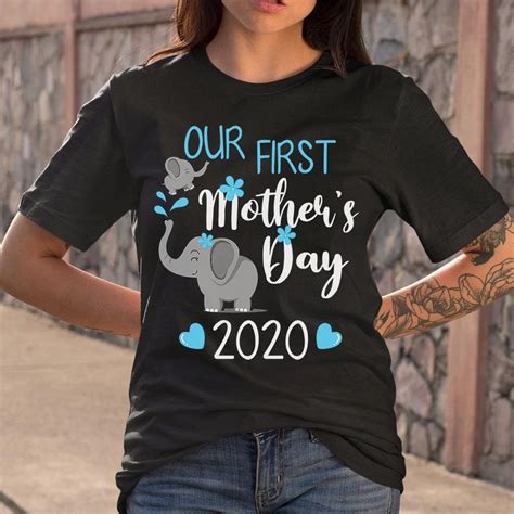 Elephant Our First Mothers Day 2020 Hearts T Shirt Unisex Tee From Allezyshirt Mothers