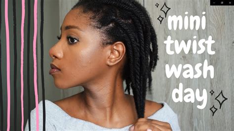 How I Wash And Maintain My Mini Twists 4c Hair Youtube