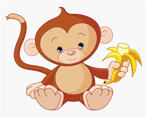 Transparent Funny Monkey Png Monkey Eating Banana Clipart Png
