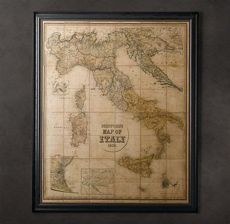 Framed Map Of Italy ~ Afp Cv