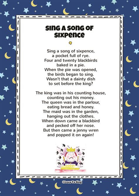 Nursery Rhyme Sing A Song Of Sixpence Kids Will Love This Fun Sing