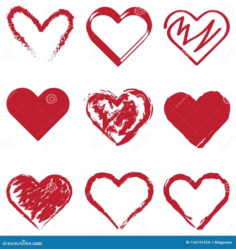 Multiple Hearts Stock Vector Illustration Of February 134741524