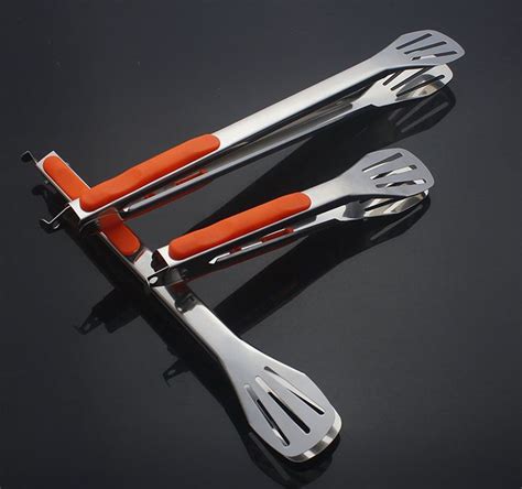Home Kitchen Cooking Salad Bbq Tongs Buffet Stainless Steel Food Tongs
