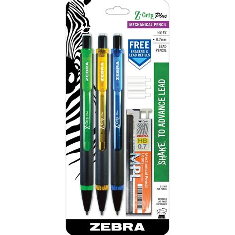 Zebra Z Grip Plus Refillable Mechanical Pencil 07mm Bonus Lead And