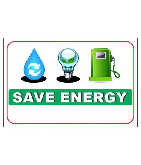 Signageshop Multicolour Save Energy Poster Buy Online At Best Price In