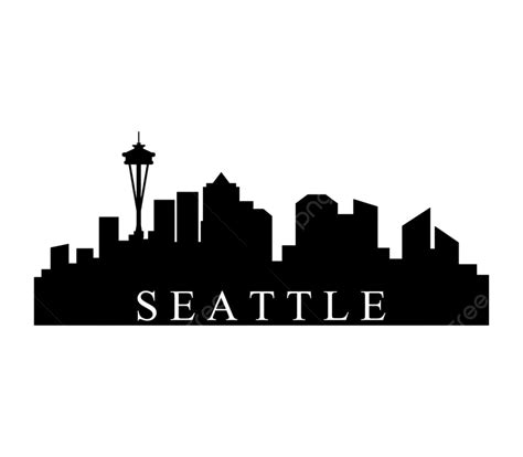 Seattle City Silhouette Png Images Seattle Skyline Outline States