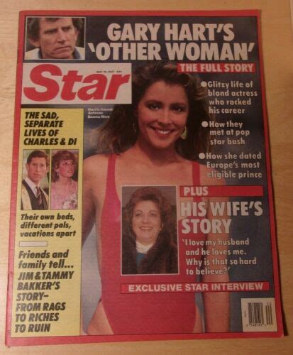Star Magazine May 19 1987 Gary Hart And Donna Rice Scandal Charles