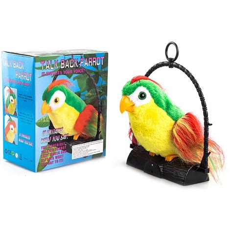 Talking Parrot Repeats What You Say Plush Animal Toy Electronic Parrot