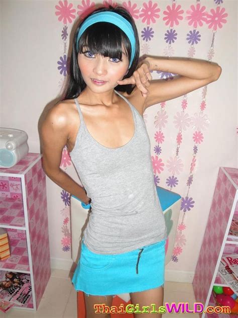 Incredibly Skinny Thai Teen Eaw Strips For Us In Her Bedroom Porn