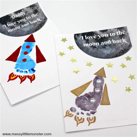 Printable Fathers Day Cards Just Add Handprints And Footprints