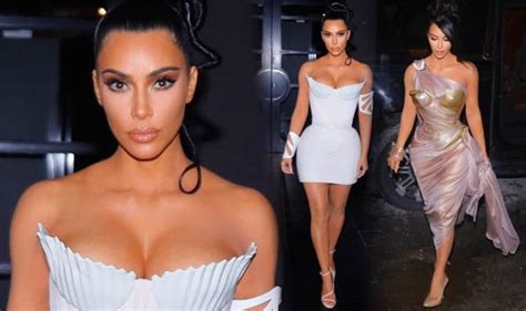 Kim Kardashian Nearly Spills Out Of Boob Baring Dress As She Flaunts
