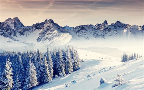 Montagne Image Fond Decran Paysage Montagne En Hiver