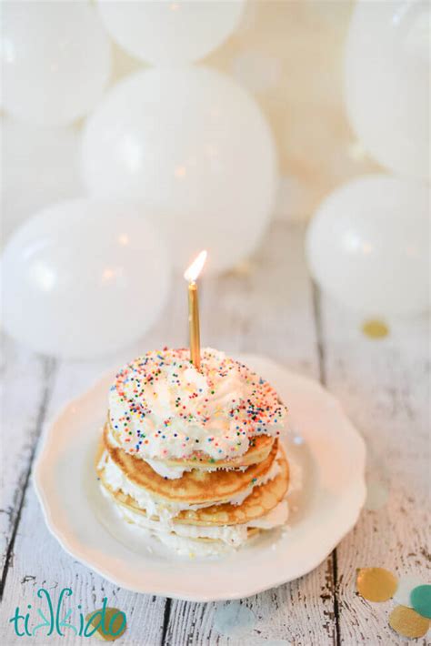 Easy Birthday Cake Pancakes Made With Cake Batter