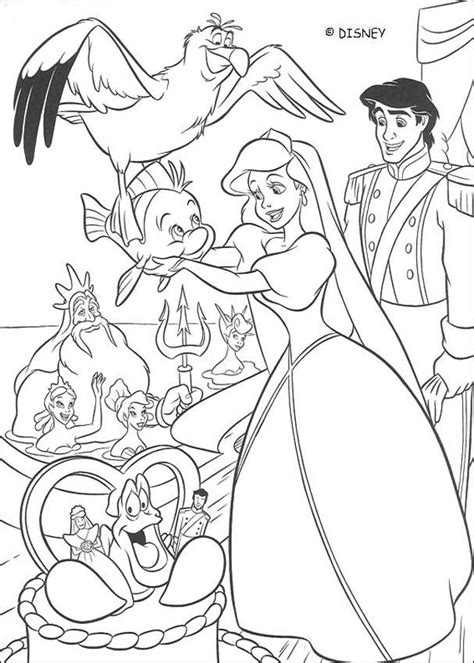 Disney rapunzel princess coloring pages 14 cakepins. Ariel's wedding day coloring pages - Hellokids.com