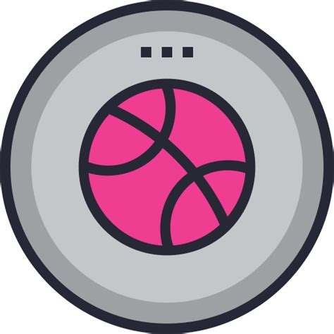 Dribbble Icon In Social Media Colored Icons