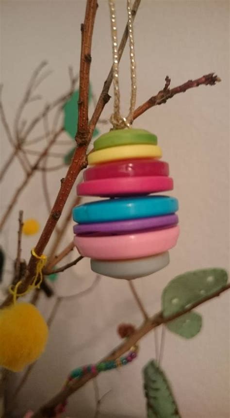 We Made An Easter Egg Decoration With Buttons Easter Diy Button