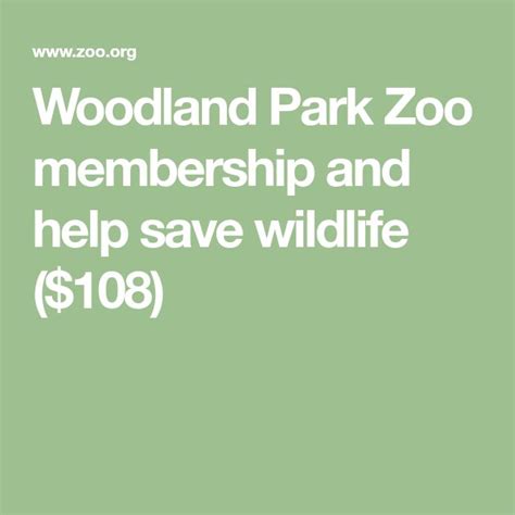 Zoo Membership Woodland Park Zoo Save Wildlife Woodland Park