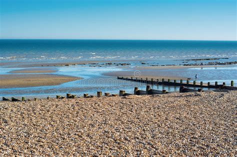 Bexhill On Sea Beach In Low Tide Stock Image Image Of