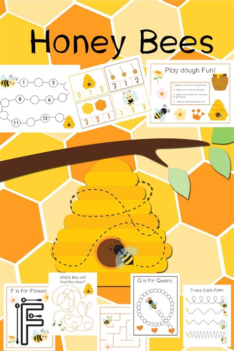 Bees Printables And Bees Worksheets Mommy Is My Teacher Pin On