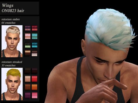 Male Hair Recolor Retexture Wings On0823 By Honeyssims4 At Tsr Sims 4