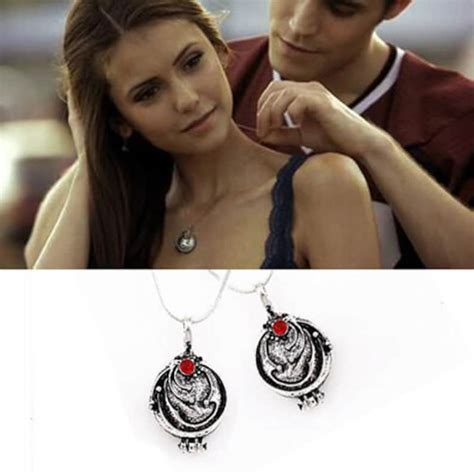 The Vampire Diaries Necklace Vintage Elena Pendant Etsy