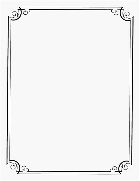 Page Border Design In Black And White Png Download Page Border Png