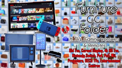 Furniture Cc Folder Tvs And Gaming The Sims 4 Youtube