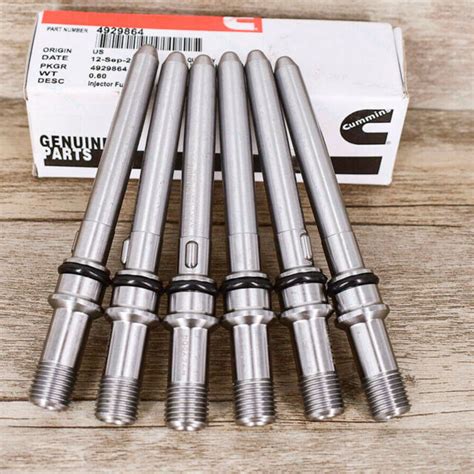 6 X New Injector Connector Tubes For 03 07 Dodge Cummins Diesel 59l