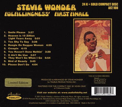Stevie Wonder Fulfillingness First Finale 1974 Audio Fidelity