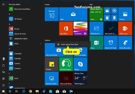 Add Remove And Name A Group Of App Tiles On Start In Windows 10
