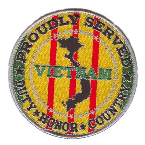 Proudly Served Vietnam Veteran Gold Patch