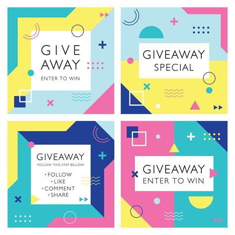 Giveaway Template For Social Media 2773382 Vector Art At Vecteezy
